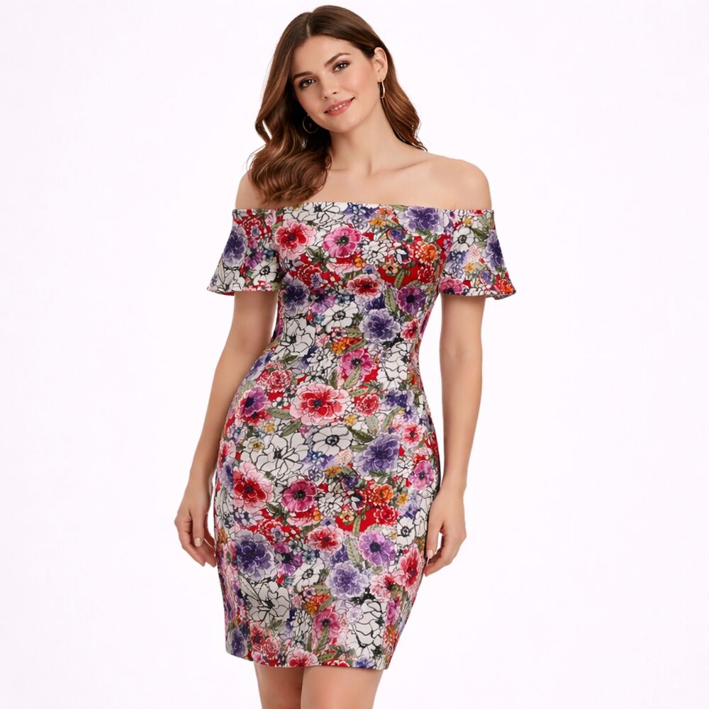 Alexia Admor Floral Off The Shoulder Mini Dress 4